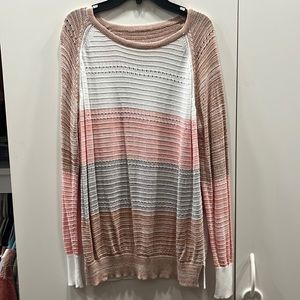 BTFBM Pink white and Gray Long sleeved top